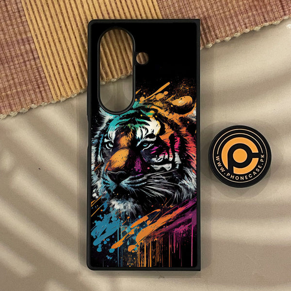 Samsung Galaxy Z Fold 8 - Tiger 2.0 Design 9 - Premium Metal Printed Soft Bumper Shock Proof Case