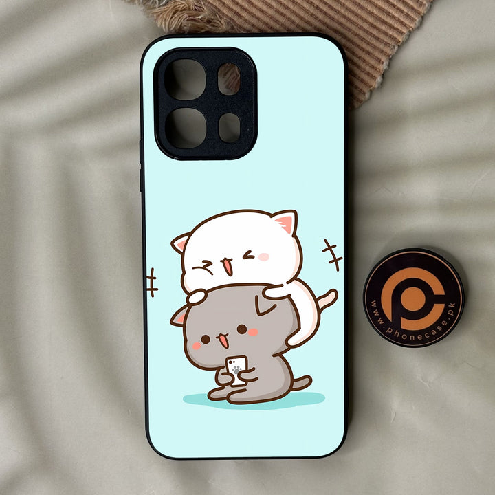 Oppo A6K - Cute Bubu Dudu Design 1 - Premium Metal Printed Soft Bumper Shock Proof Case