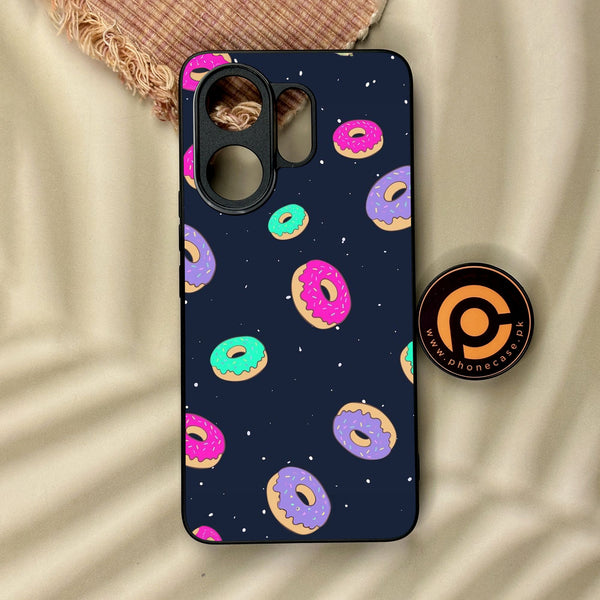 Vivo V60 - Colorful Donuts - Premium Metal Printed Soft Bumper Shock Proof Case