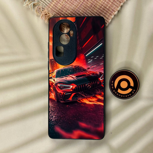 Oppo Reno 10 Pro Plus - Racing Design 3 - Premium Metal Printed Soft Bumper Shock Proof Case