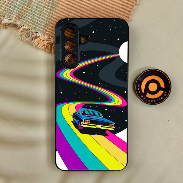 Samsung Galaxy A17 - Drive To The Moon - Premium Metal Printed Soft Bumper Shock Proof Case
