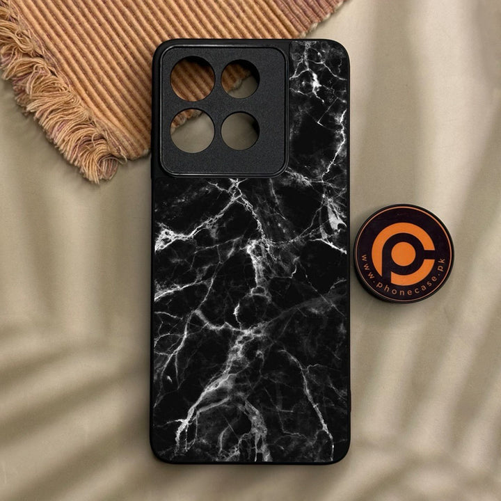 Motorola Moto G56 - Black Marble Design 4 - Premium Metal Printed Soft Bumper Shock Proof Case