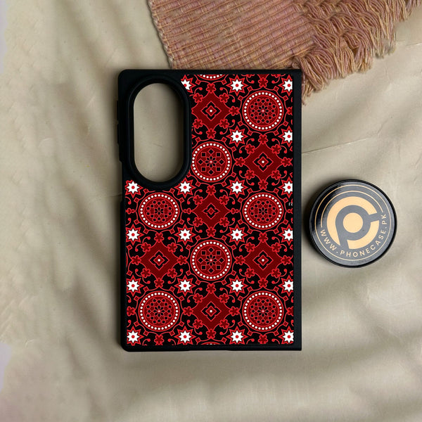 Samsung Galaxy Z Fold 8 - Ajrak Design 6 - Premium Metal Printed Soft Bumper Shock Proof Case