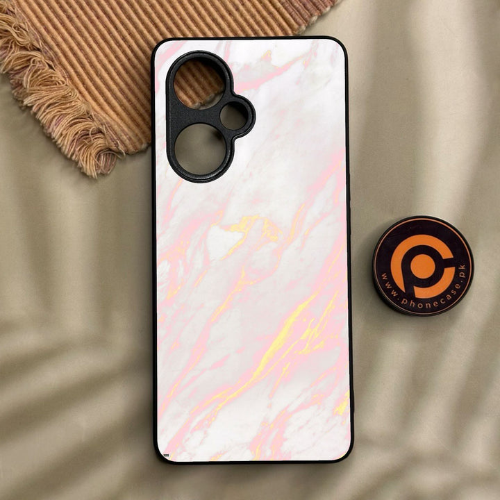 Oneplus Nord CE 3 Lite - Pink Design 7 - Premium Metal Printed Soft Bumper Shock Proof Case