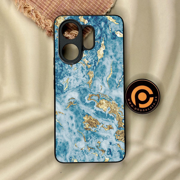 Vivo V60 - Blue 2.0 Design 7 - Premium Metal Printed Soft Bumper Shock Proof Case