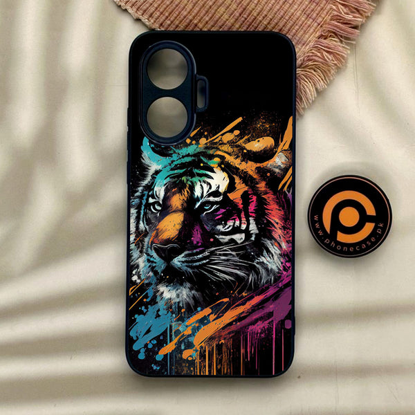 Xiaomi Poco F7 - Tiger 2.0 Design 9 - Premium Metal Printed Soft Bumper Shock Proof Case