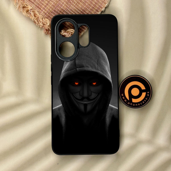 Vivo V60 - Anonymous 2.0 Design 4 - Premium Metal Printed Soft Bumper Shock Proof Case