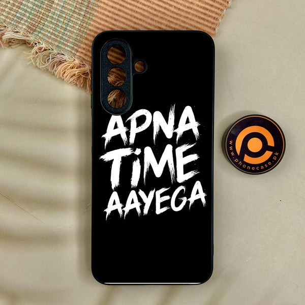 Samsung Galaxy A17 - Apna Time Ayega - Premium Metal Printed Soft Bumper Shock Proof Case