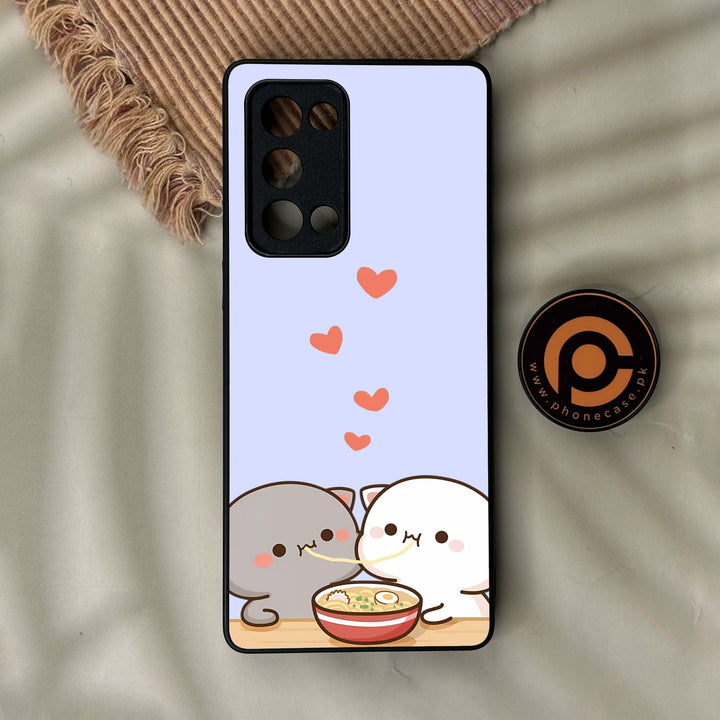 Oppo Reno 6 Pro Plus - Cute Bubu Dudu Design 10 - Premium Metal Printed Soft Bumper Shock Proof Case
