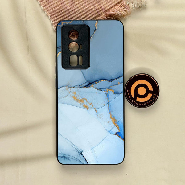 Xiaomi Redmi K60 Pro - Blue Marble Design 8 - Premium Metal Printed Soft Bumper Shock Proof Case