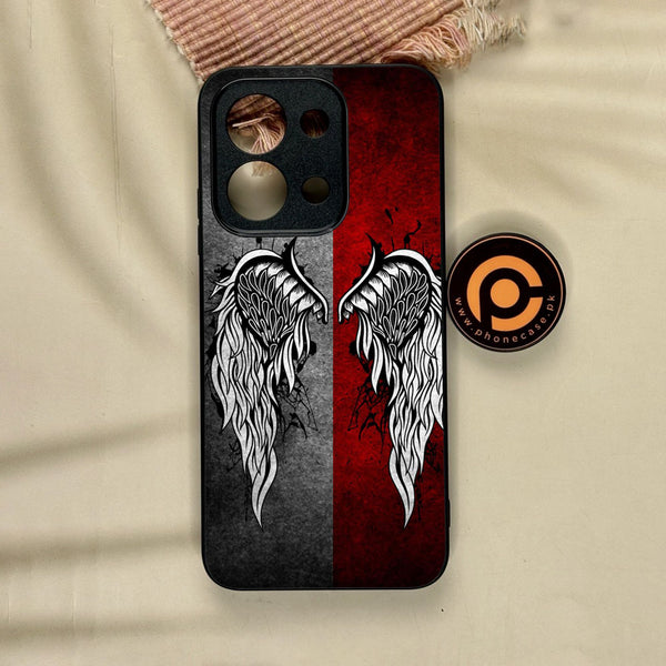 Xiaomi Redmi 15C - Angel Wings Design 2 - Premium Metal Printed Soft Bumper Shock Proof Case