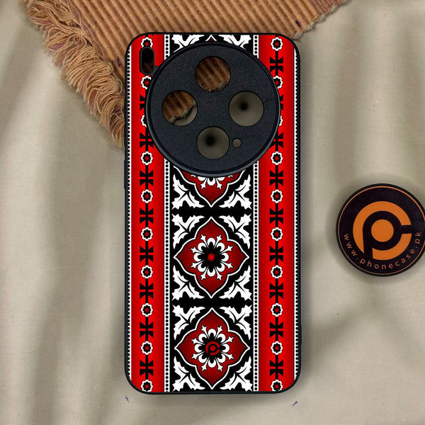 Vivo X300 - Ajrak Design 1 - Premium Metal Printed Soft Bumper Shock Proof Case