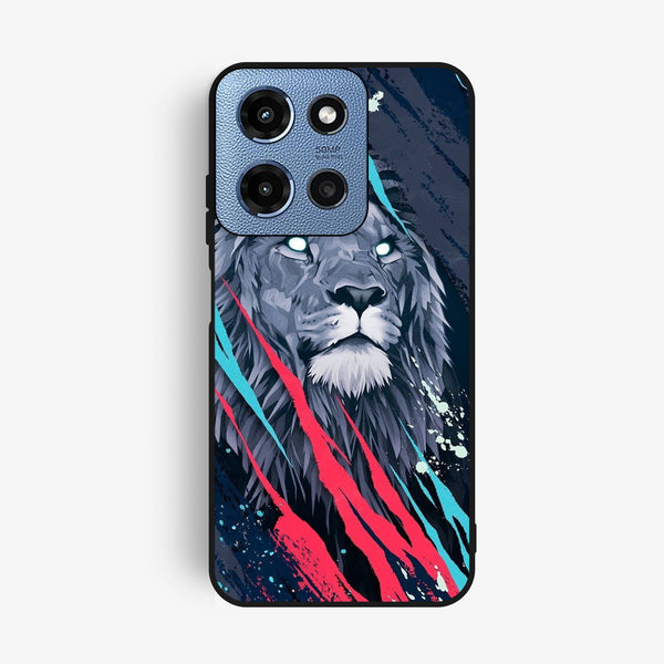 Motorola Moto G 2025 - Abstract Animated Lion - Premium Metal Printed Soft Bumper Shock Proof Case