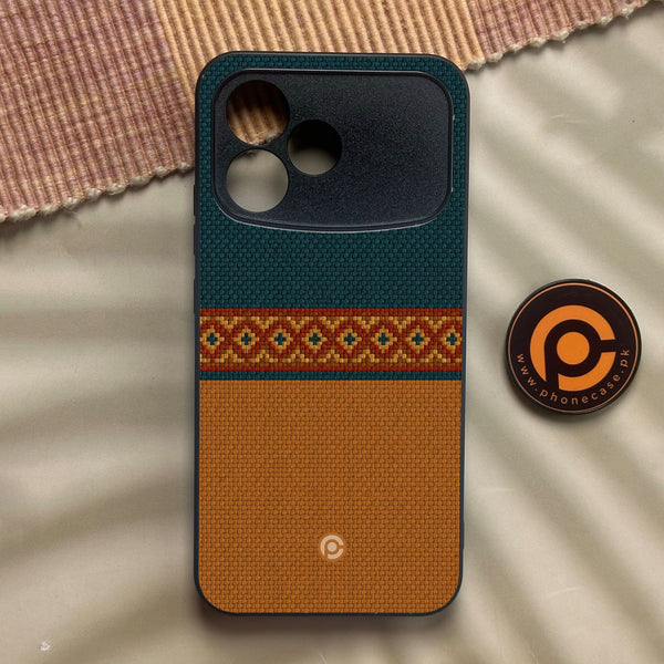 Oppo A6s Pro - Classic Weave Design 4 - Premium Metal Printed Soft Bumper Shock Proof Case