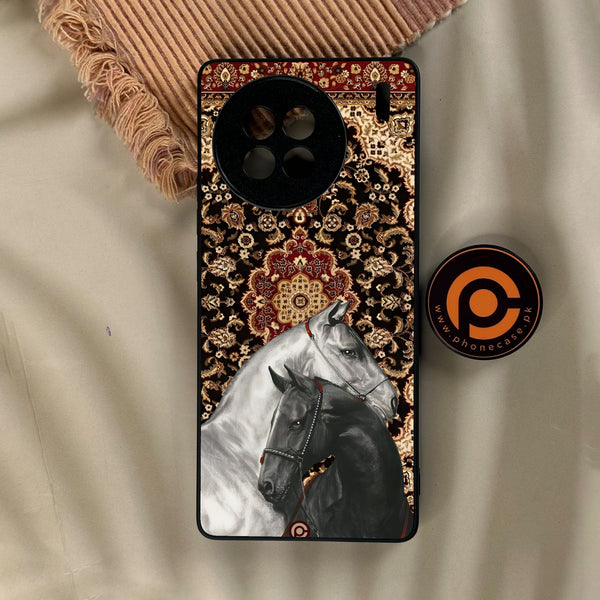 Vivo X90s - Horse Heritage - Premium Metal Printed Soft Bumper Shock Proof Case