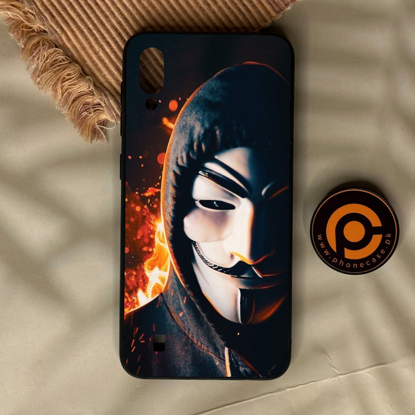 Samsung Galaxy M10 - Anonymous 2.0 Design 6 - Premium Metal Printed Soft Bumper Shock Proof Case