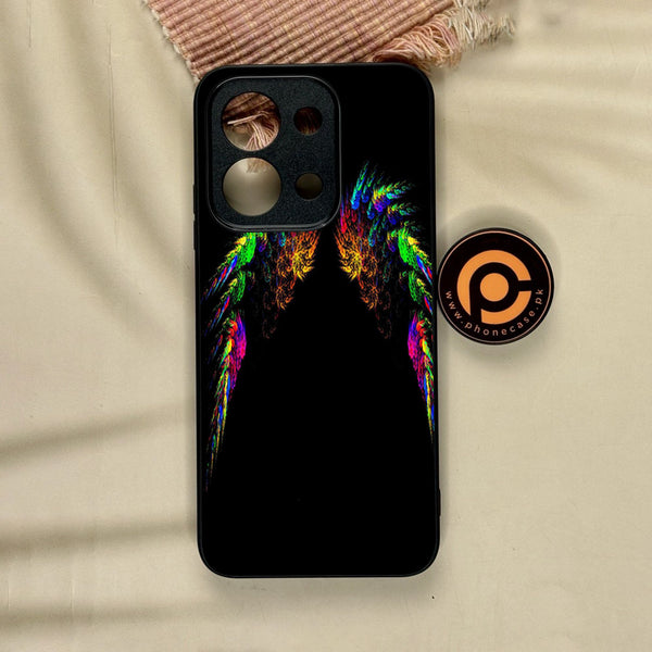 Xiaomi Poco C85 - Angel Wings Design 10 - Premium Metal Printed Soft Bumper Shock Proof Case