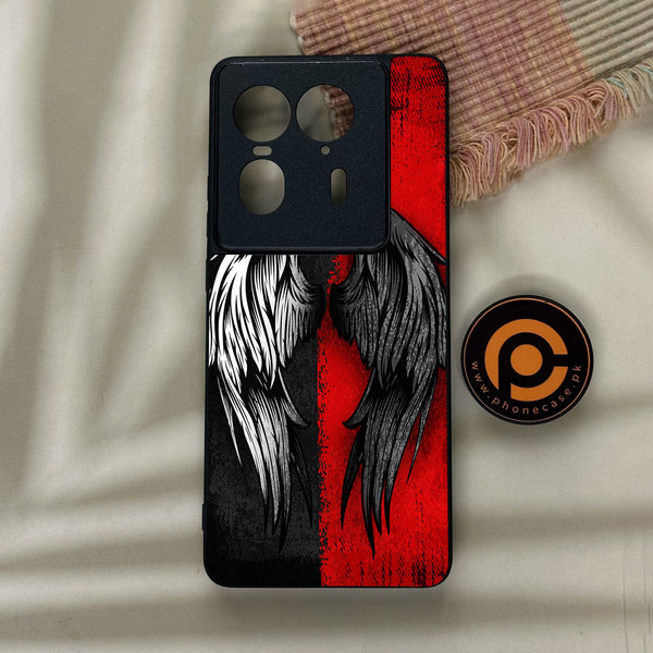 Motorola Edge 50 Ultra - Angel 2.0 Design 10 - Premium Metal Printed Soft Bumper Shock Proof Case