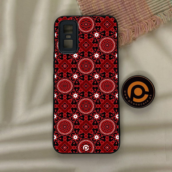 Infinix GT 30 Pro - Ajrak Design 6 - Premium Metal Printed Soft Bumper Shock Proof Case