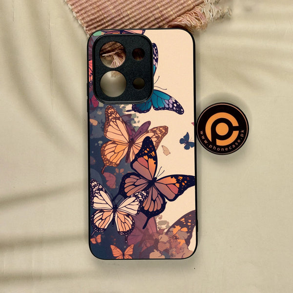 Xiaomi Redmi 15C - Butterflies Design 6 - Premium Metal Printed Soft Bumper Shock Proof Case