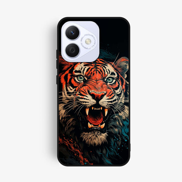 Honor X60i - Tiger 2.0 Design 3 - Premium Metal Printed Soft Bumper Shock Proof Case