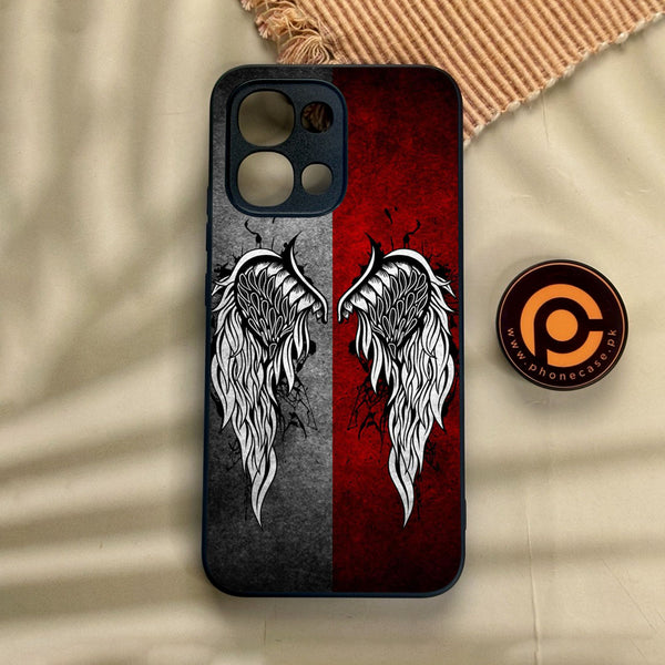 Oppo A6 Pro - Angel Wings Design 2 - Premium Metal Printed Soft Bumper Shock Proof Case