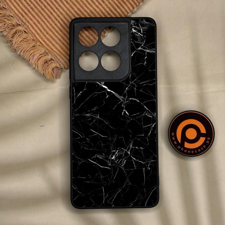 Motorola Edge 60 Fusion - Black Marble Design 1 - Premium Metal Printed Soft Bumper Shock Proof Case