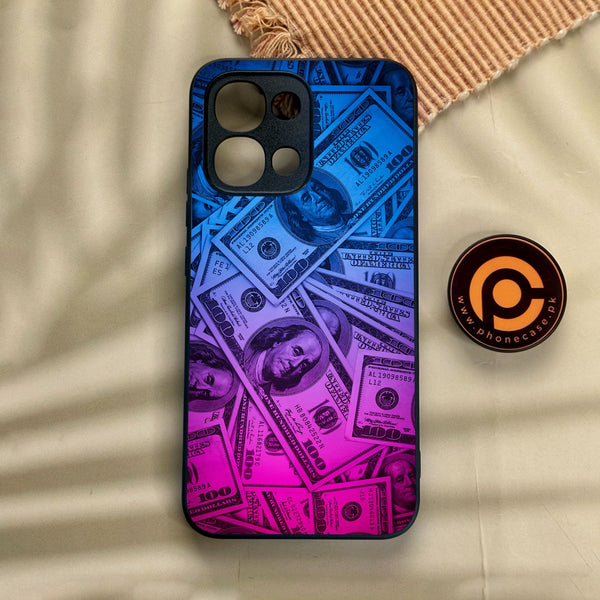 Oppo A6 Pro - Dollar Design 3 - Premium Metal Printed Soft Bumper Shock Proof Case