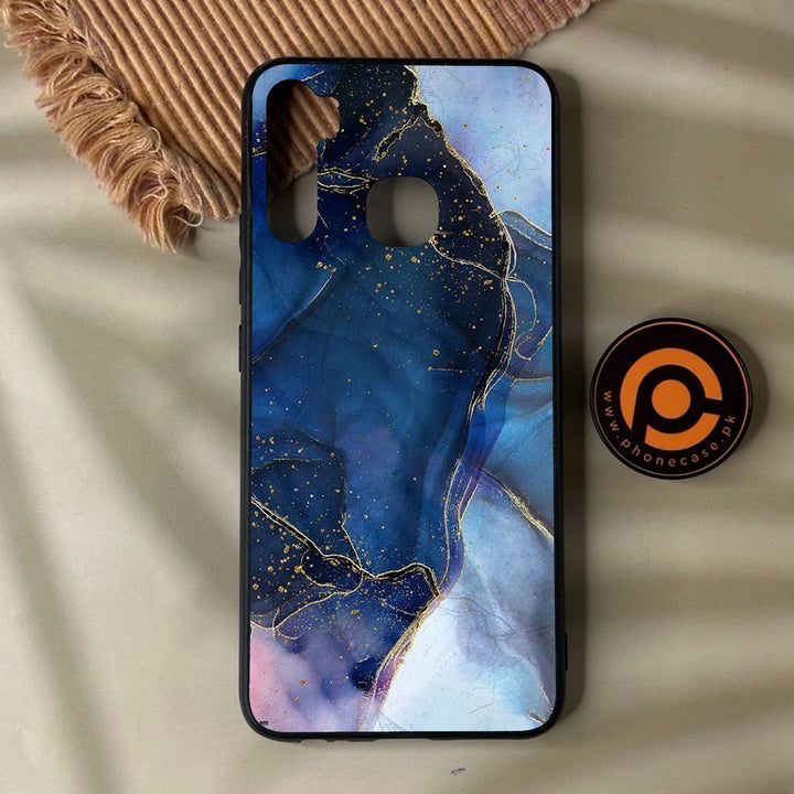 Infinix S5 - Blue Marble Design 7 - Premium Metal Printed Soft Bumper Shock Proof Case