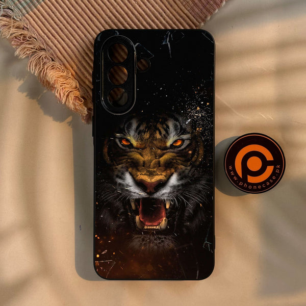 Samsung Galaxy A57 5G - Tiger Design 9 - Premium Metal Printed Soft Bumper Shock Proof Case