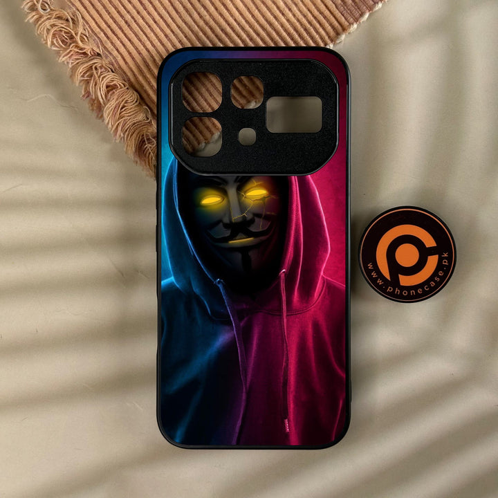 Infinix Note 60 - Anonymous 2.0 Design 2 - Premium Metal Printed Soft Bumper Shock Proof Case