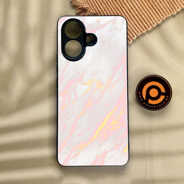 Vivo V60 Lite  - Pink Design 7 - Premium Metal Printed Soft Bumper Shock Proof Case