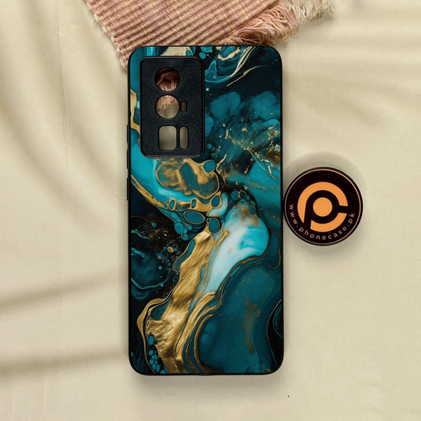 Xiaomi Redmi K60 Pro - Liquid Marble Design 3 - Premium Metal Printed Soft Bumper Shock Proof Case