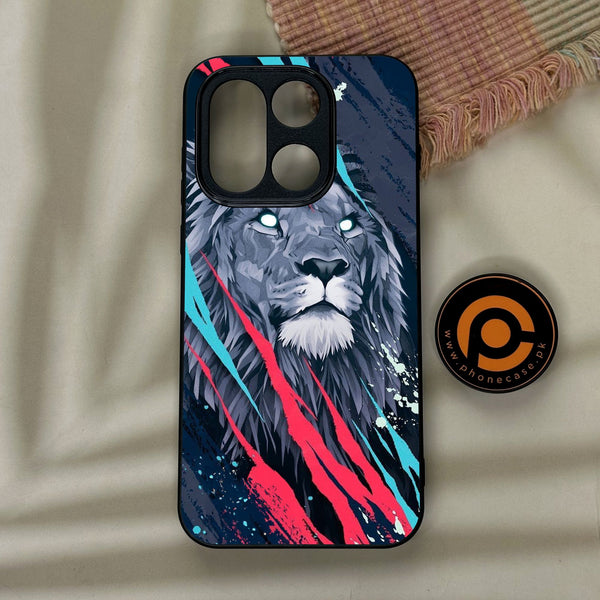 OnePlus 15 - Abstract Animated Lion - Premium Metal Printed Soft Bumper Shock Proof Case