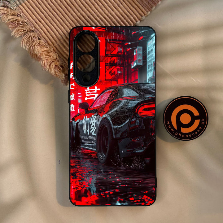 Galaxy S25 Edge - Tokyo Dark Night Racing Car - Premium Metal Printed Soft Bumper Shock Proof Case