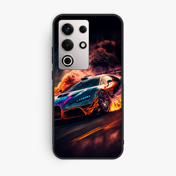 Itel S25 Ultra - Racing Design 4 - Premium Metal Printed Soft Bumper Shock Proof Case