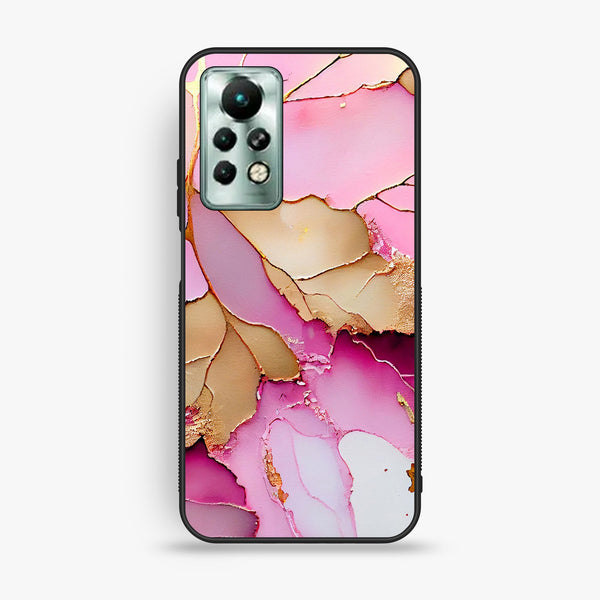 Infinix Note 11 Pro - Pink Marble 2.0 Design 4 - Premium Metal Printed Soft Bumper Shock Proof Case