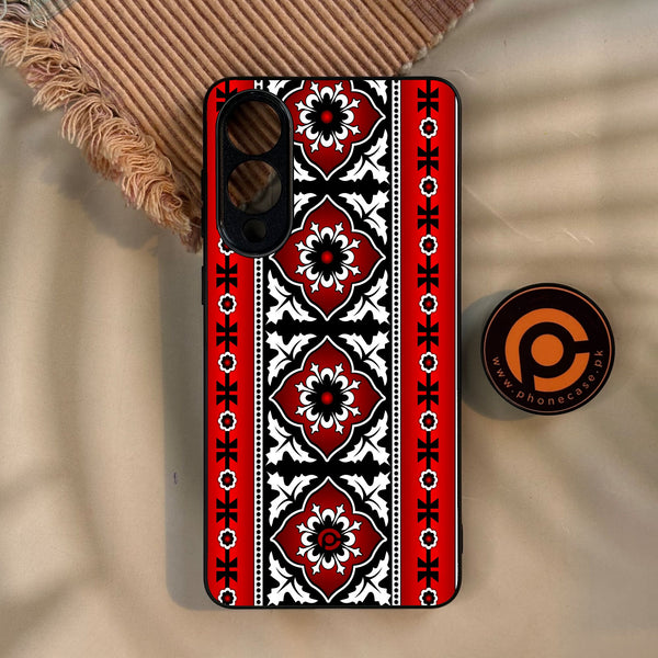 Galaxy S25 Edge - Ajrak Design 1 - Premium Metal Printed Soft Bumper Shock Proof Case