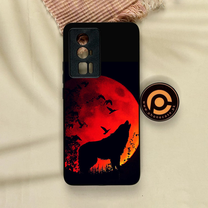 Xiaomi Redmi K60 Pro - Wolf Design 1 - Premium Metal Printed Soft Bumper Shock Proof Case