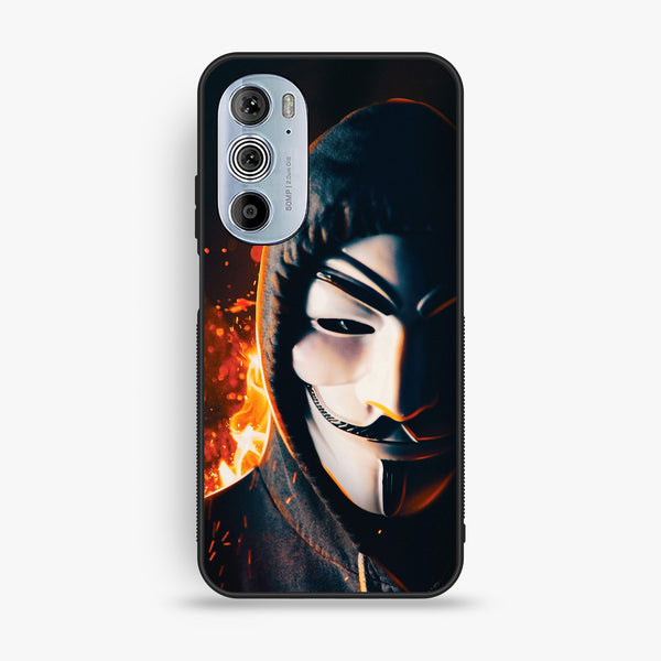 Motorola Edge 30 Pro - Anonymous 2.0 Design 6 - Premium Metal Printed Soft Bumper Shock Proof Case