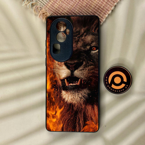 Oppo Reno 10 Pro Plus - Tiger Design 2 - Premium Metal Printed Soft Bumper Shock Proof Case