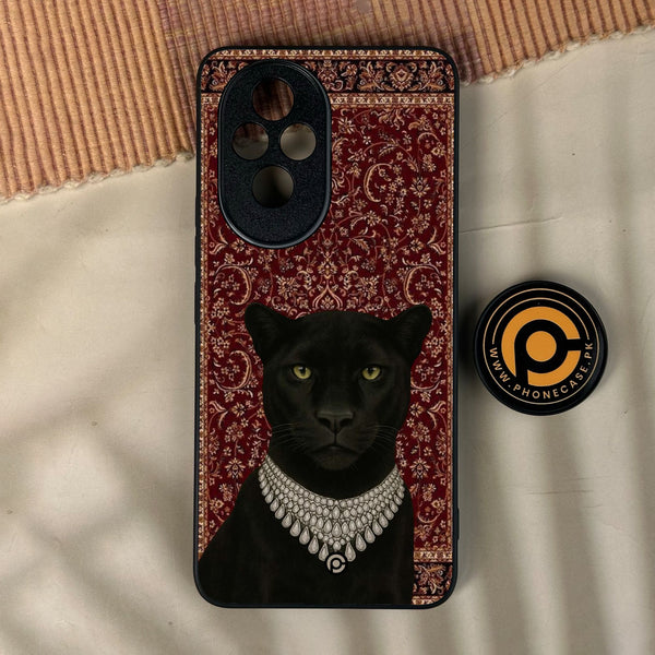 Honor 200 - Black Panther - Premium Metal Printed Soft Bumper Shock Proof Case