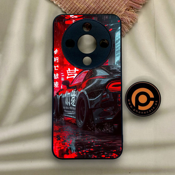 Honor x9d - Tokyo Dark Night Racing Car - Premium Metal Printed Soft Bumper Shock Proof Case