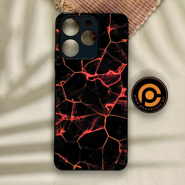 Realme Note 70 - Black Marble Design 8 - Premium Metal Printed Soft Bumper Shock Proof Case