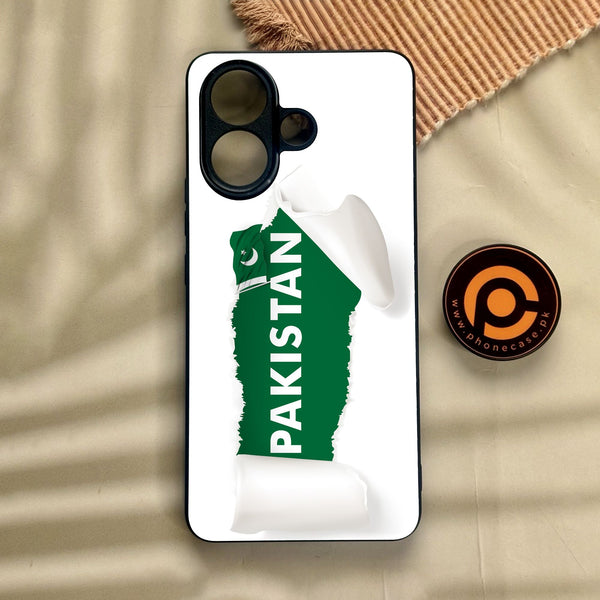 Vivo V60 Lite  - Pakistan Design 3 - Premium Metal Printed Soft Bumper Shock Proof Case