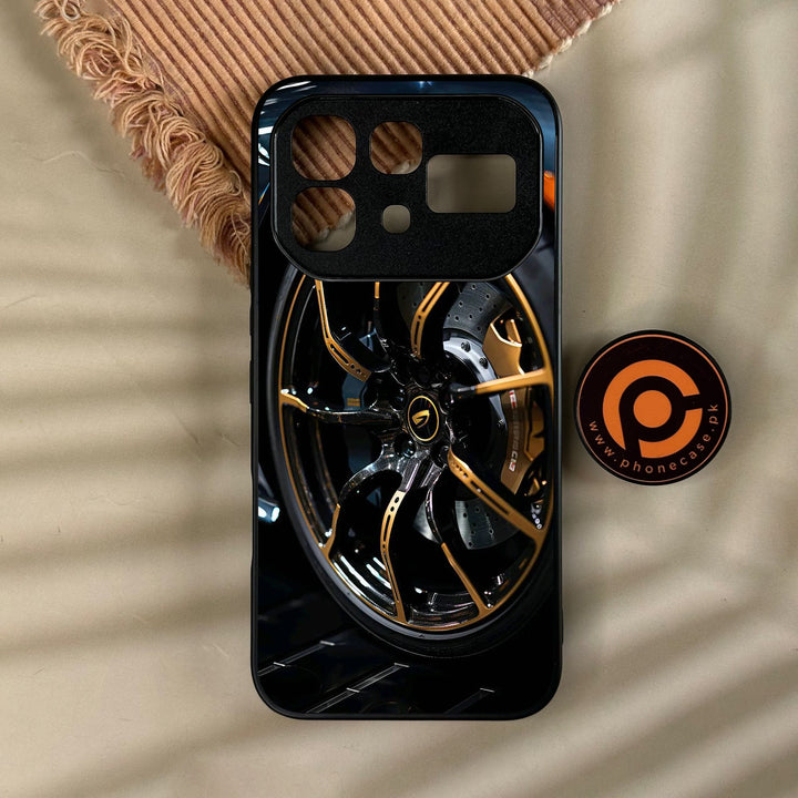 Infinix Note 60 Pro - Racing Car Red Blade Rim - Premium Metal Printed Soft Bumper Shock Proof Case