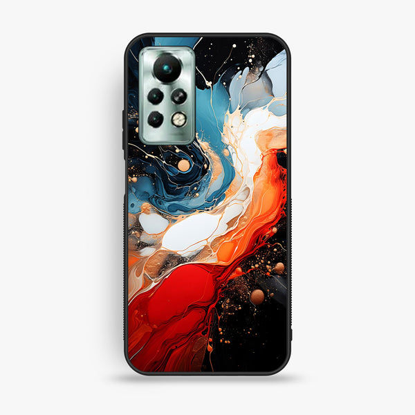 Infinix Note 11 Pro - Liquid Design 9 - Premium Metal Printed Soft Bumper Shock Proof Case