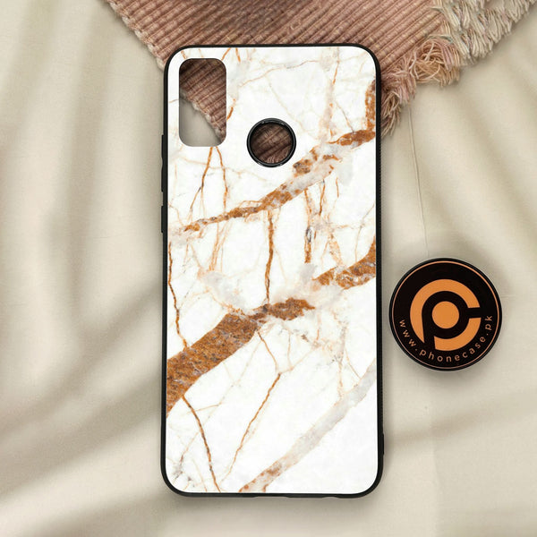 Honor 9X Lite - White Design 4 - Premium Metal Printed Soft Bumper Shock Proof Case