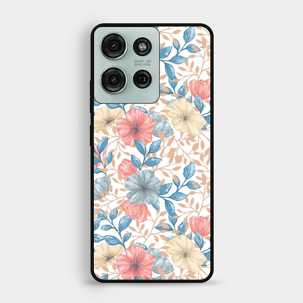 Motorola Moto G75 - Seamless Flower - Premium Metal Printed Soft Bumper Shock Proof Case