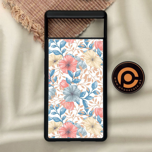 Google Pixel 6 - Seamless Flower - Premium Metal Printed Soft Bumper Shock Proof Case